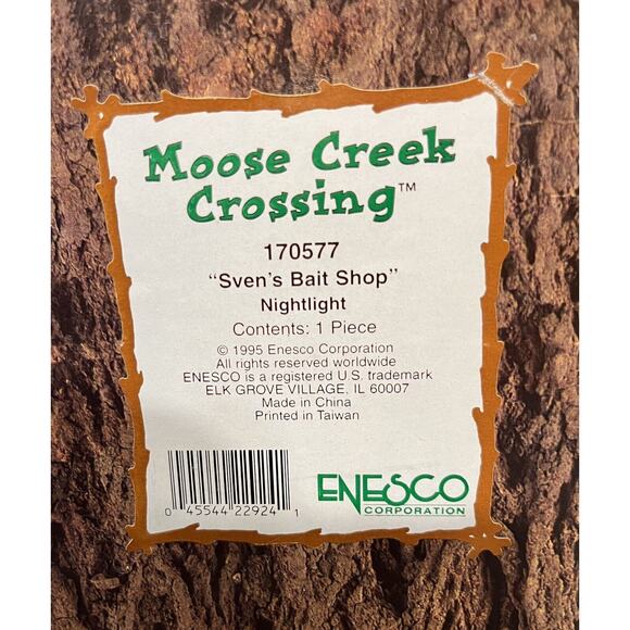 Enesco Moose Creek Crossing “Sven’s Bait Shop” 1995 Nightlight #170577 - Picture 9 of 9